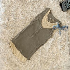 GUESS Double Layered Tank | Button Down Front |SzS